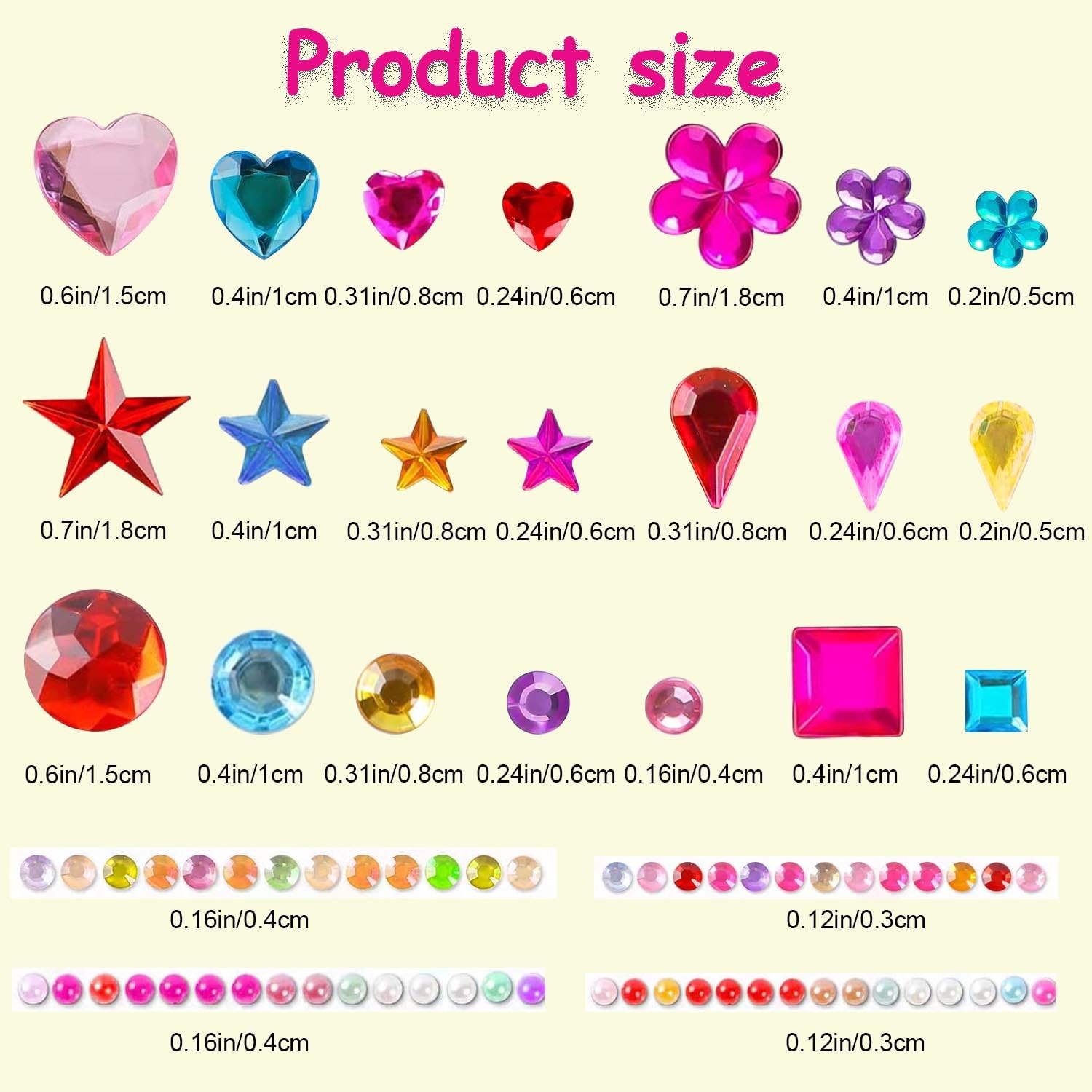 EODIEBN 3228pcs Rhinestone Gem Stickers
