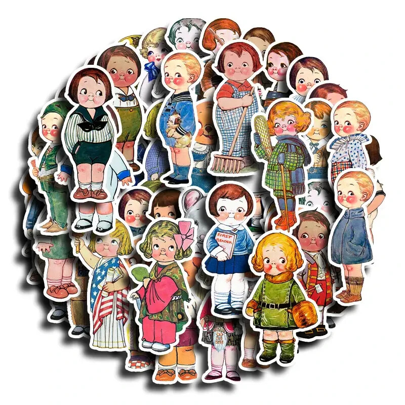 60PC. LITTLE PEOPLE WATERPROOF VINYL STICKERS/DECALS
