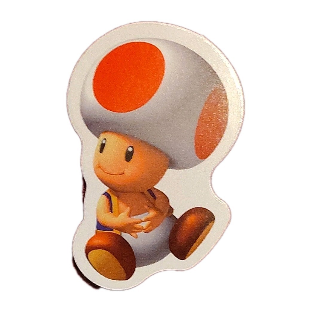 Toad, Super Mario, Nintendo, Fun Adorable Glossy Vinyl sticker, Decal 1.75"