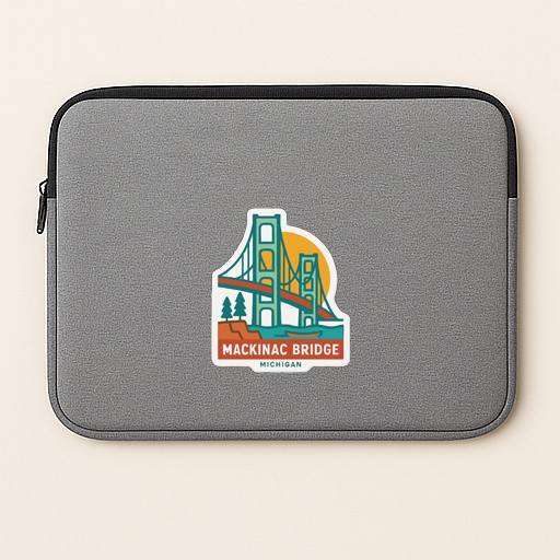 Mackinac Bridge Michigan Iron On Heat Transfer Vinyl HTV Die-Cut Symbolic