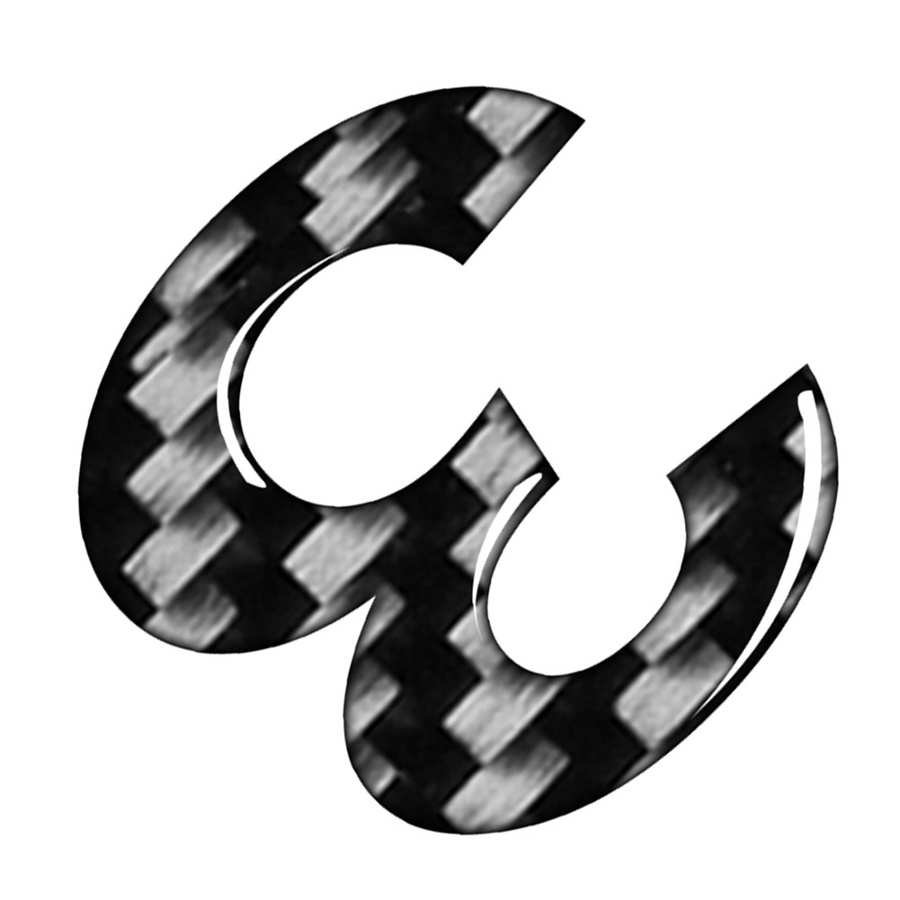 Window Door Wall Car Badge Emblem Number Signs Decals Stickers 3 Carbon Black