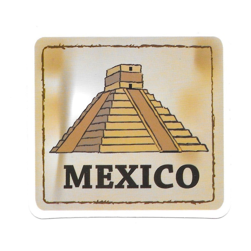Mexico Vinyl Sticker Chichen Itza Mayan Pyramid Travel Souvenir Aztec Ruins Art