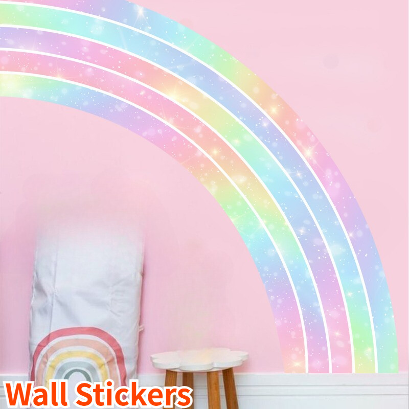 Self-adhesive Large Wall Stickers Decals Clings Rainbow Living Room Home Decor