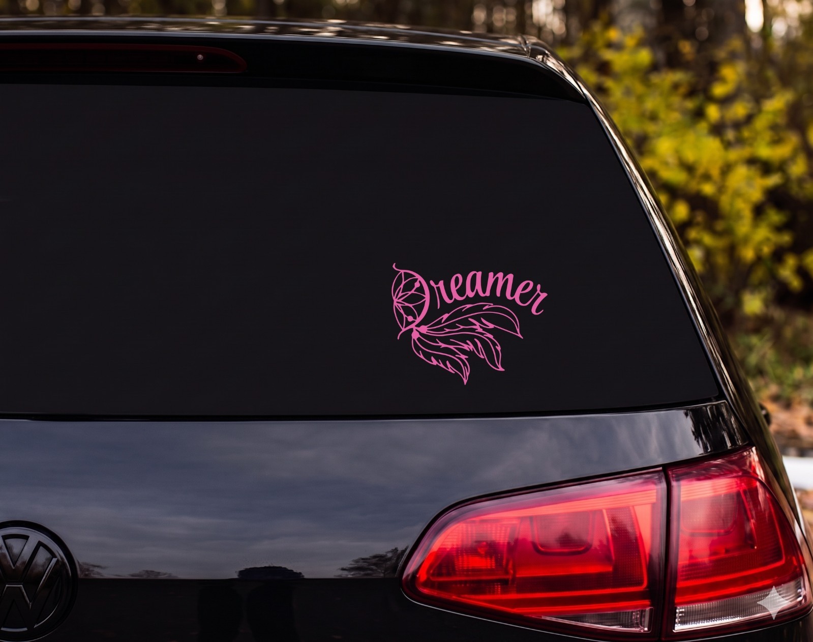 Dreamcatcher Feathers Text Vinyl Decal Sticker Car Wall | Boho Lover Gift