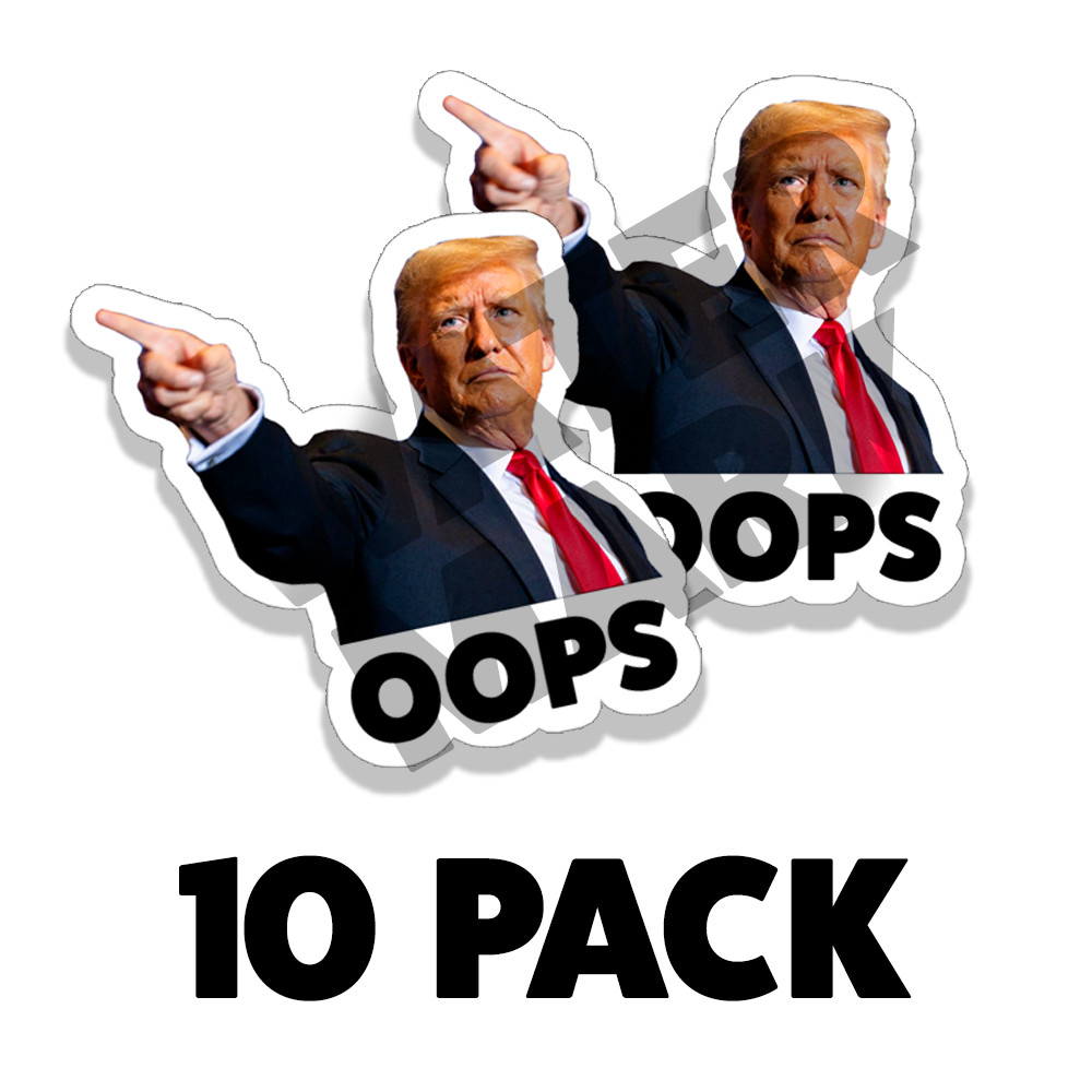 Donald Trump OOPS Stickers Decal Car Gas Pump Station 2" Trump Sticker 5PK