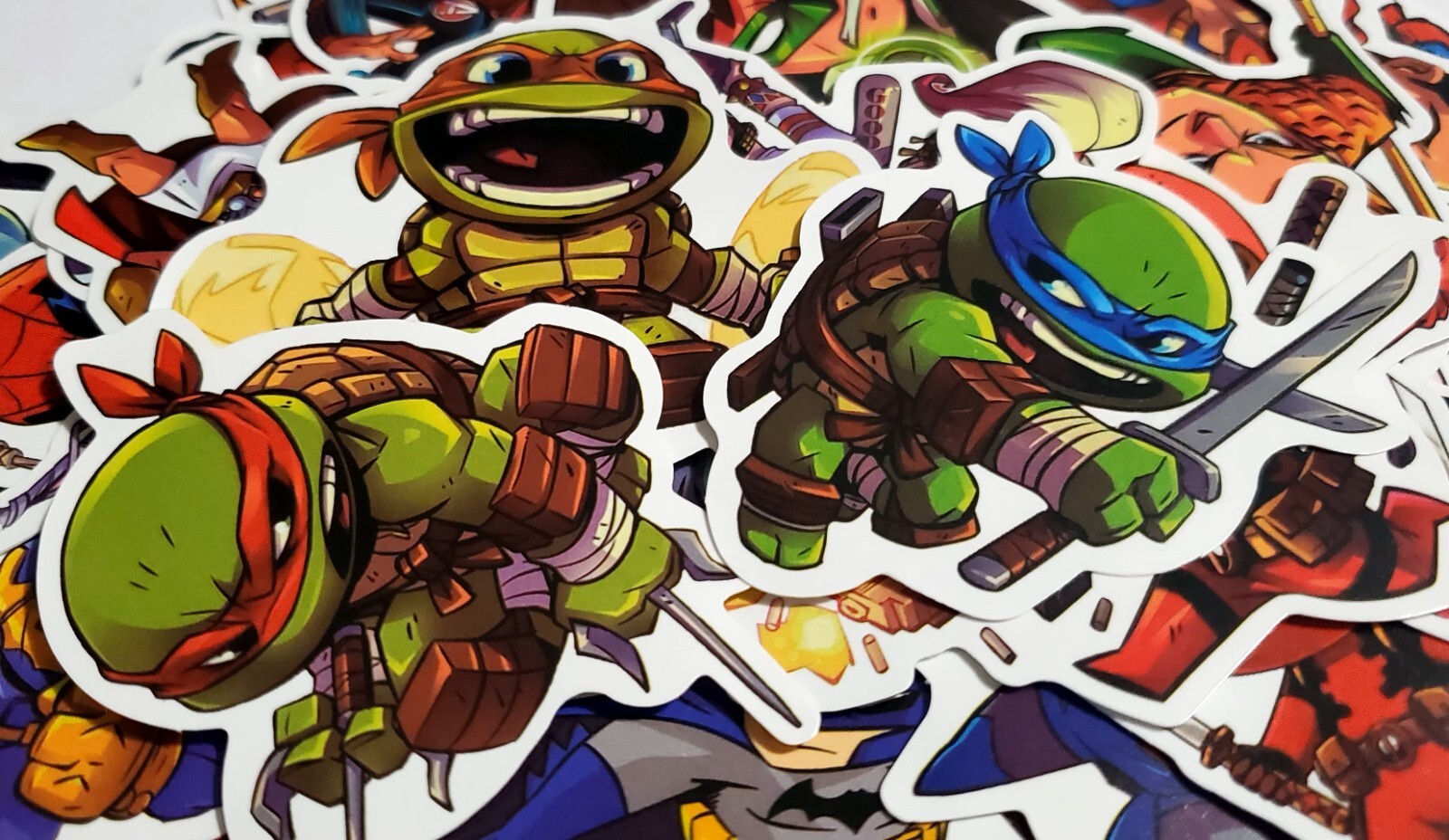 50pc Mixed Super Hero Stickers for Skateboard/Luggage/Laptop flask Glossy