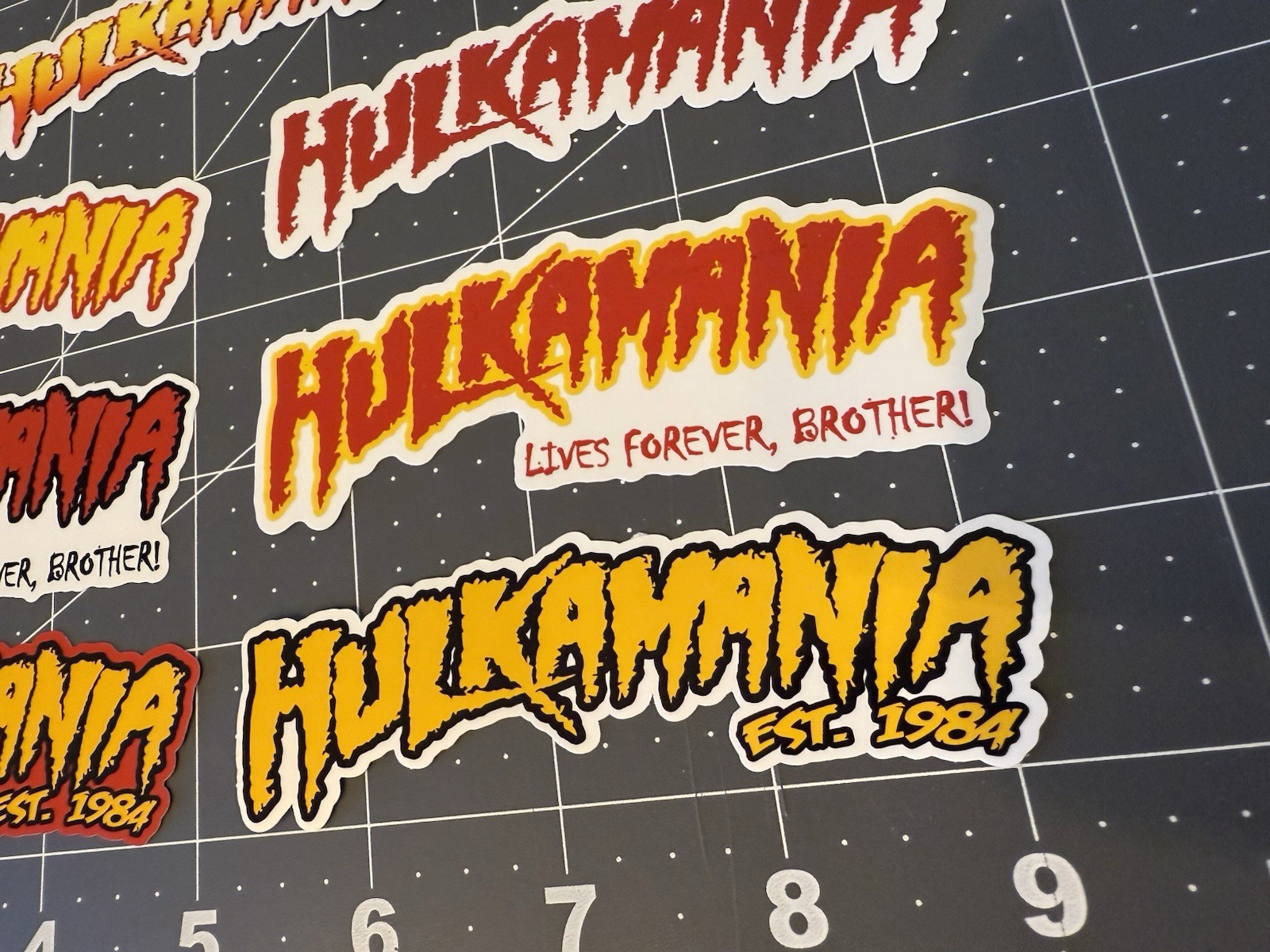 Hulkamania Stickers Lot 4” Hulk Hogan