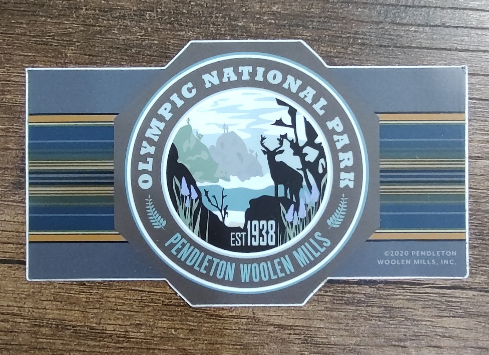 Olympic National Park Sticker Pendleton Woolen Mills Decal Laptop Water bottle