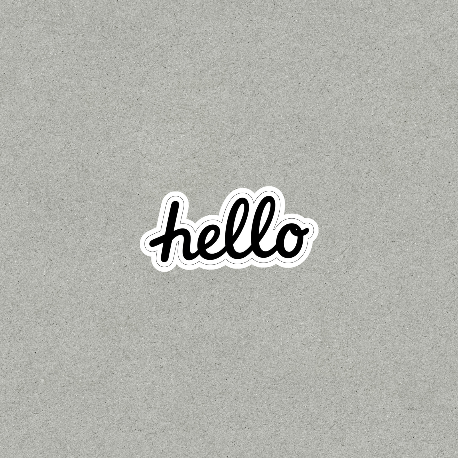 Modern Hello Script Sticker Decal for Laptops, Journals, and More #6303