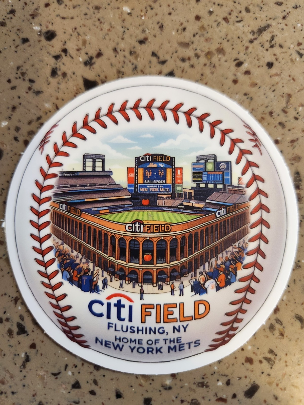 Citi Field NY Mets 2"x2" baseball sticker-FREE SHIPPING