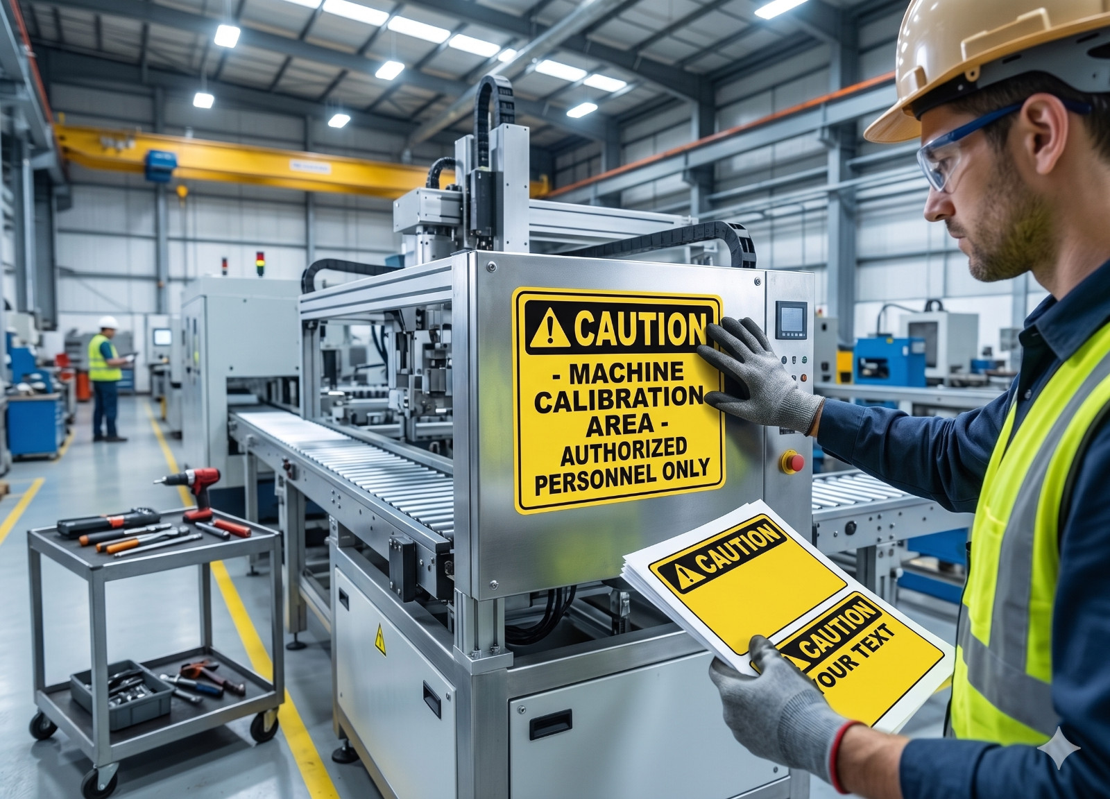 CAUTION CUSTOM TEXT DECAL SAFETY SIGN STICKER NOVELTY SAFETY Warning Alert