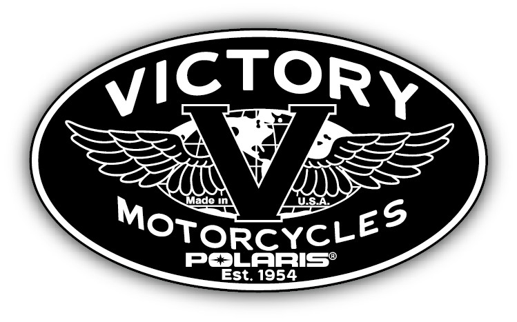 Victory Motorcycles Polaris Logo ar Bumper Sticker Decal – 3", 5", 6" or 8"