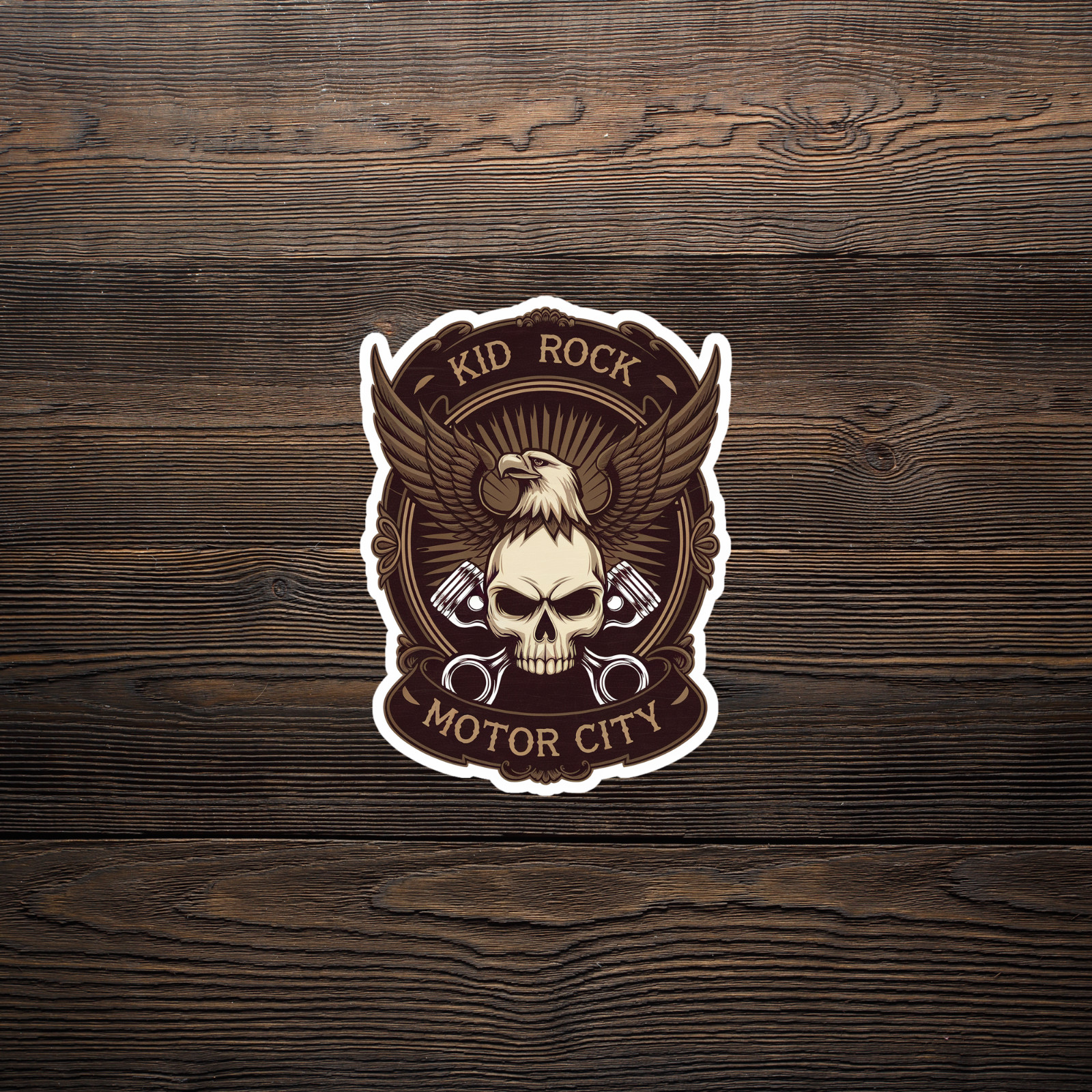 Kid Rock Motor City Skull Eagle Rock Music Sticker Decal Car Bumper #2644