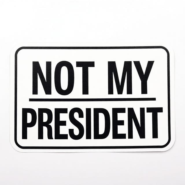 Protest Vinyl Sticker Humor Political Not My President Car Decal