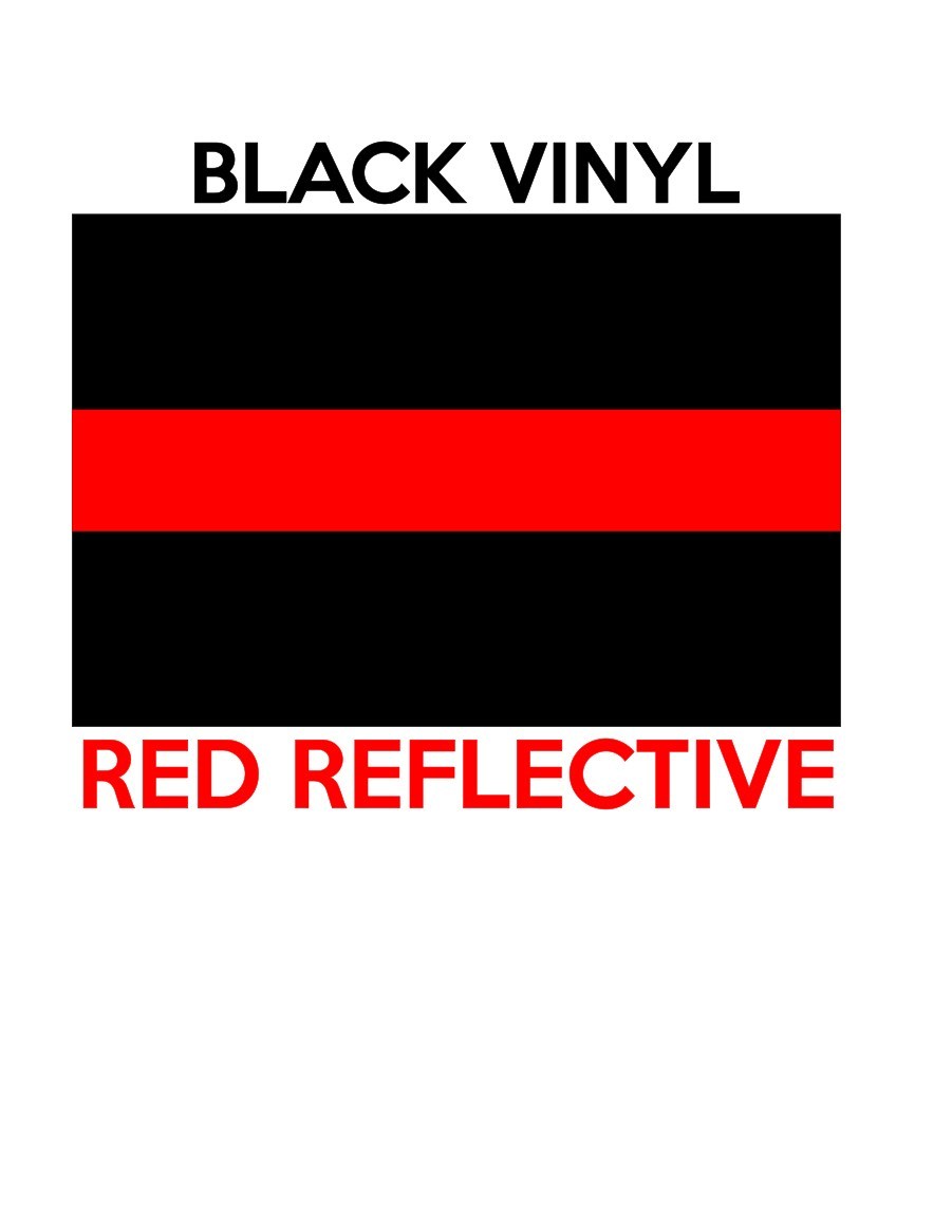 THIN RED LINE REFLECTIVE FIREFIGHTERS Vinyl Decal Sticker Set of 4