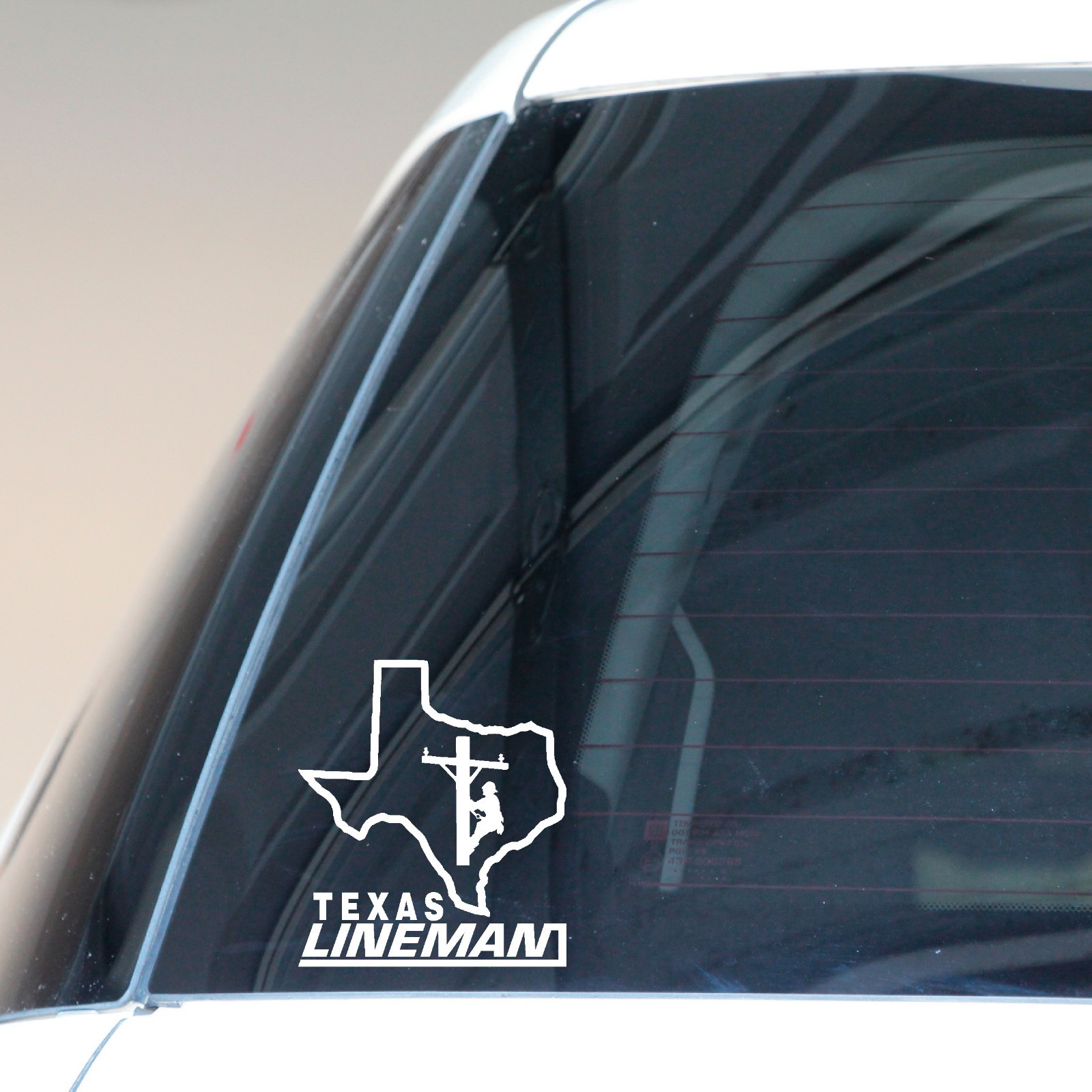 Texas Lineman Decal with Map Electrical Powerline Technician Lineworker Electric