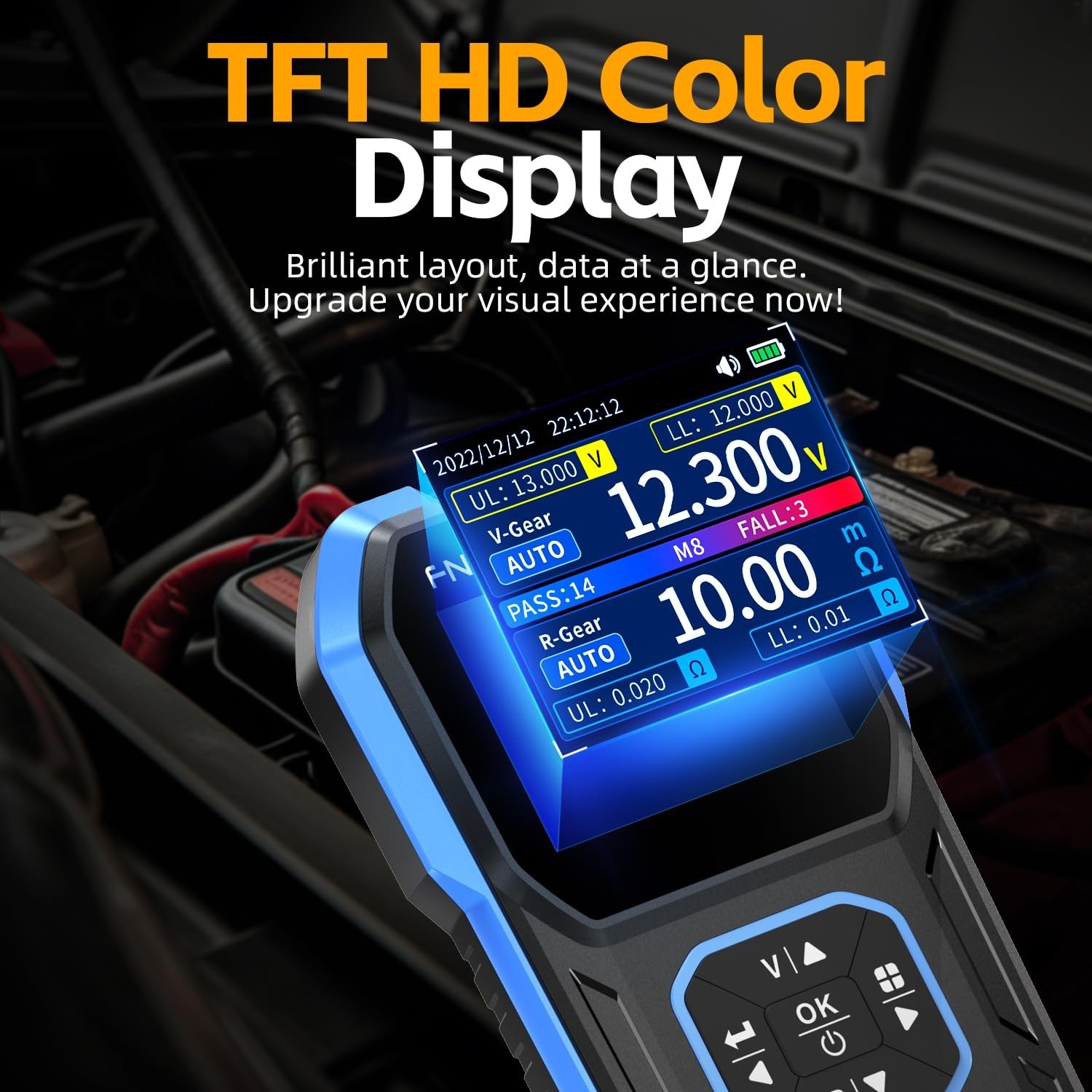 HRM-10 Voltage Internal Resistance Battery Tester，Battery Voltage Mete…