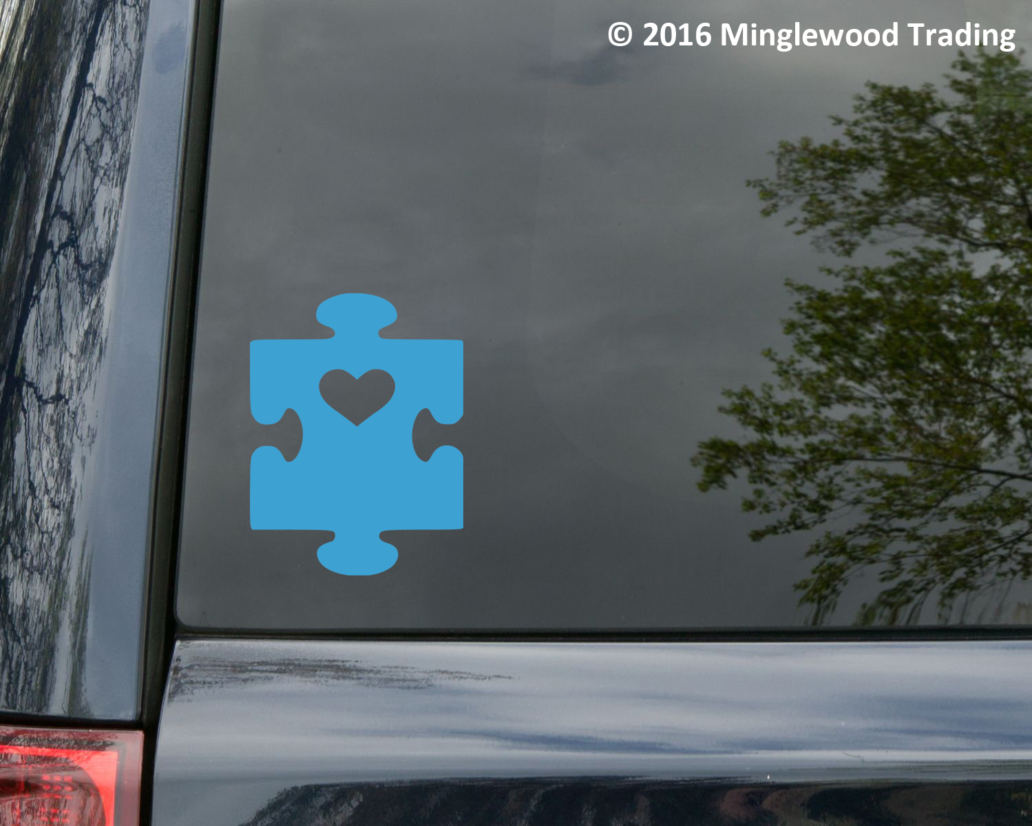 Autism Awareness & Support Vinyl Sticker – Puzzle Heart Autistic – Die Cut Decal