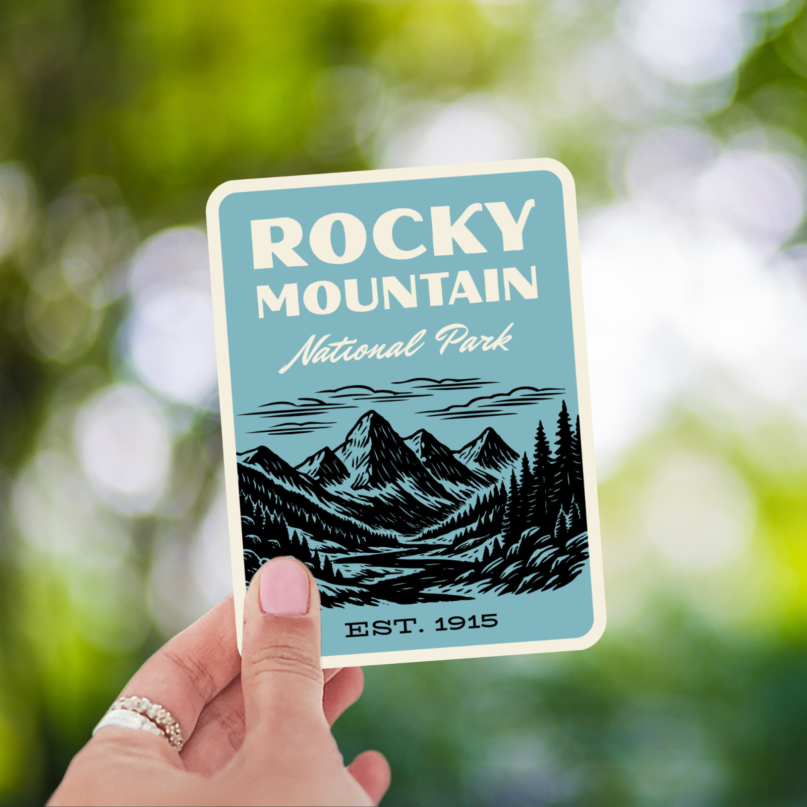 Rocky Mountain National Park Sticker – Retro 1960s Style Decal
