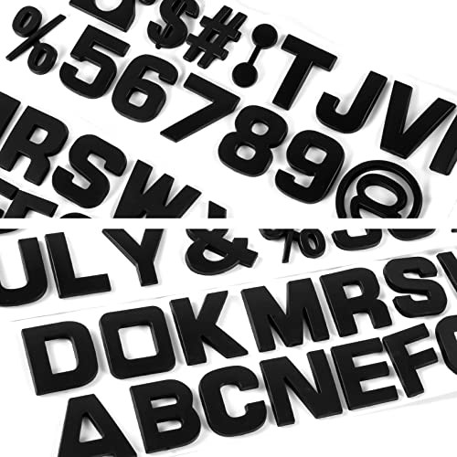 43Pcs Car Emblem Letters Sticker DIY 3D Small size (height 1.1 inches) B-Black