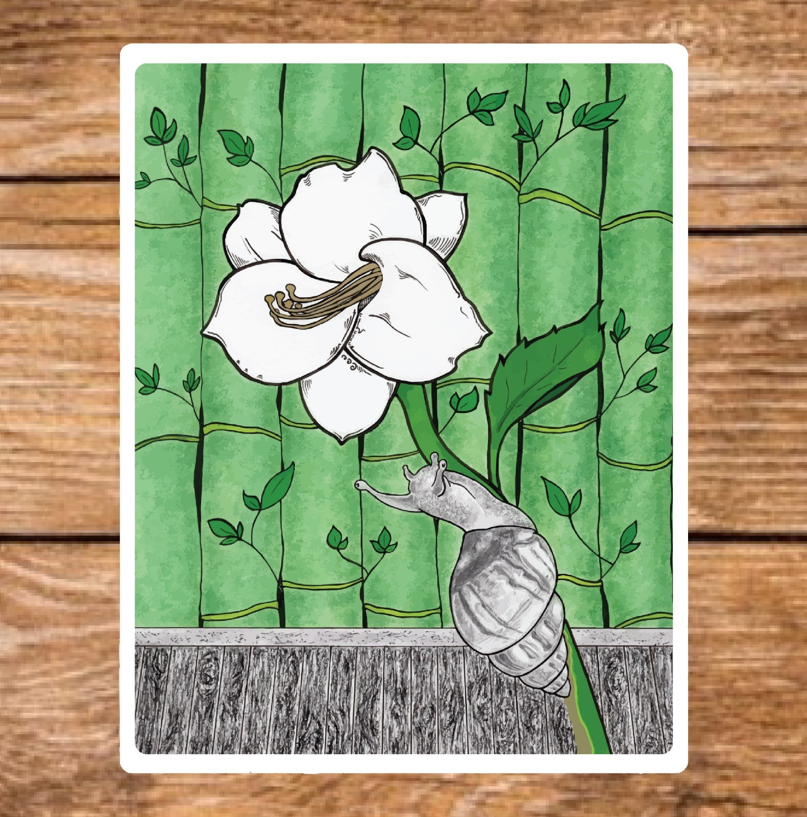 Flower – 2 Pages (18 Sticker Set) 2in, Waterproof, Glossy Finish Vinyl.
