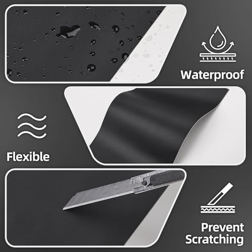 6 PCS Emblem Wrap Kit Compatible with Bowtie Logo Wrap Car Matte Black