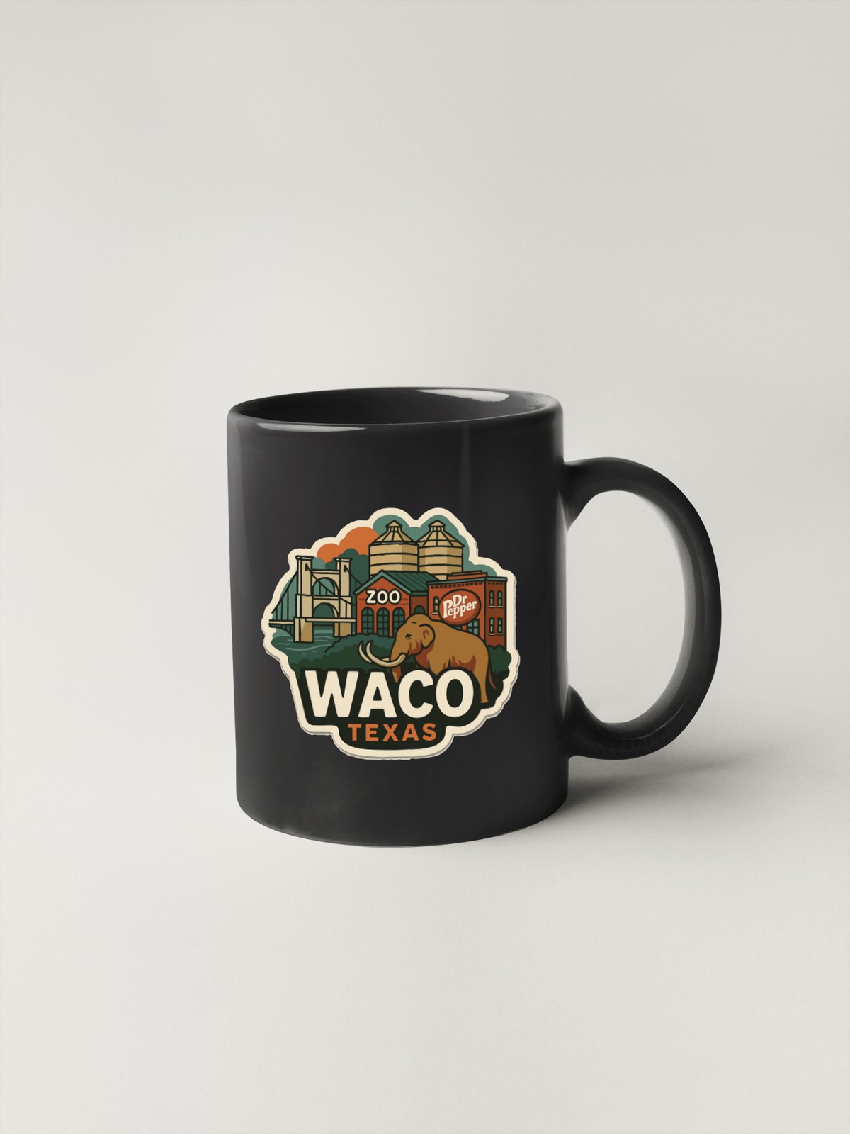 Waco Texas Sticker Decal Vinyl Die-Cut City Skyline Landmark Design