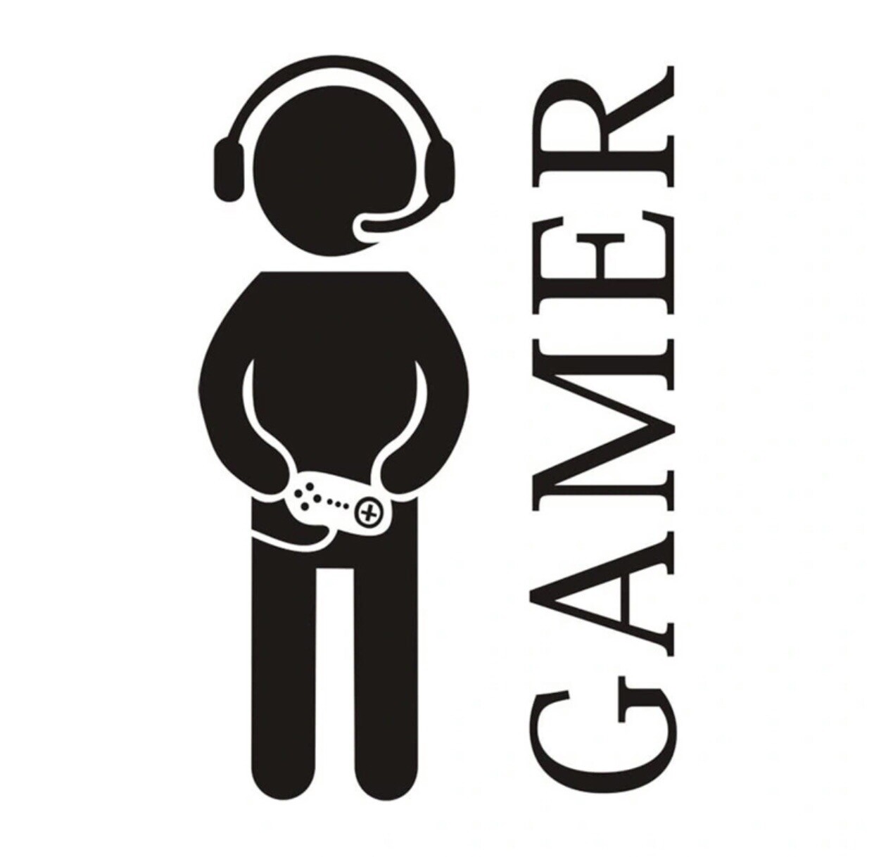 2pc Video Game Gamer Controller Wall Decal Door Sticker Black Friday Sale Gift