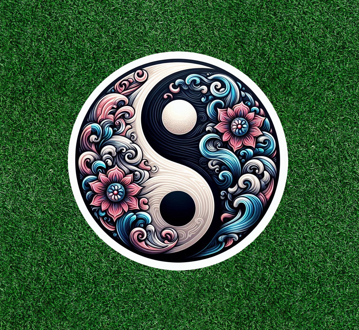 Beautiful Yin Yang design vinyl decal sticker – many sizes available