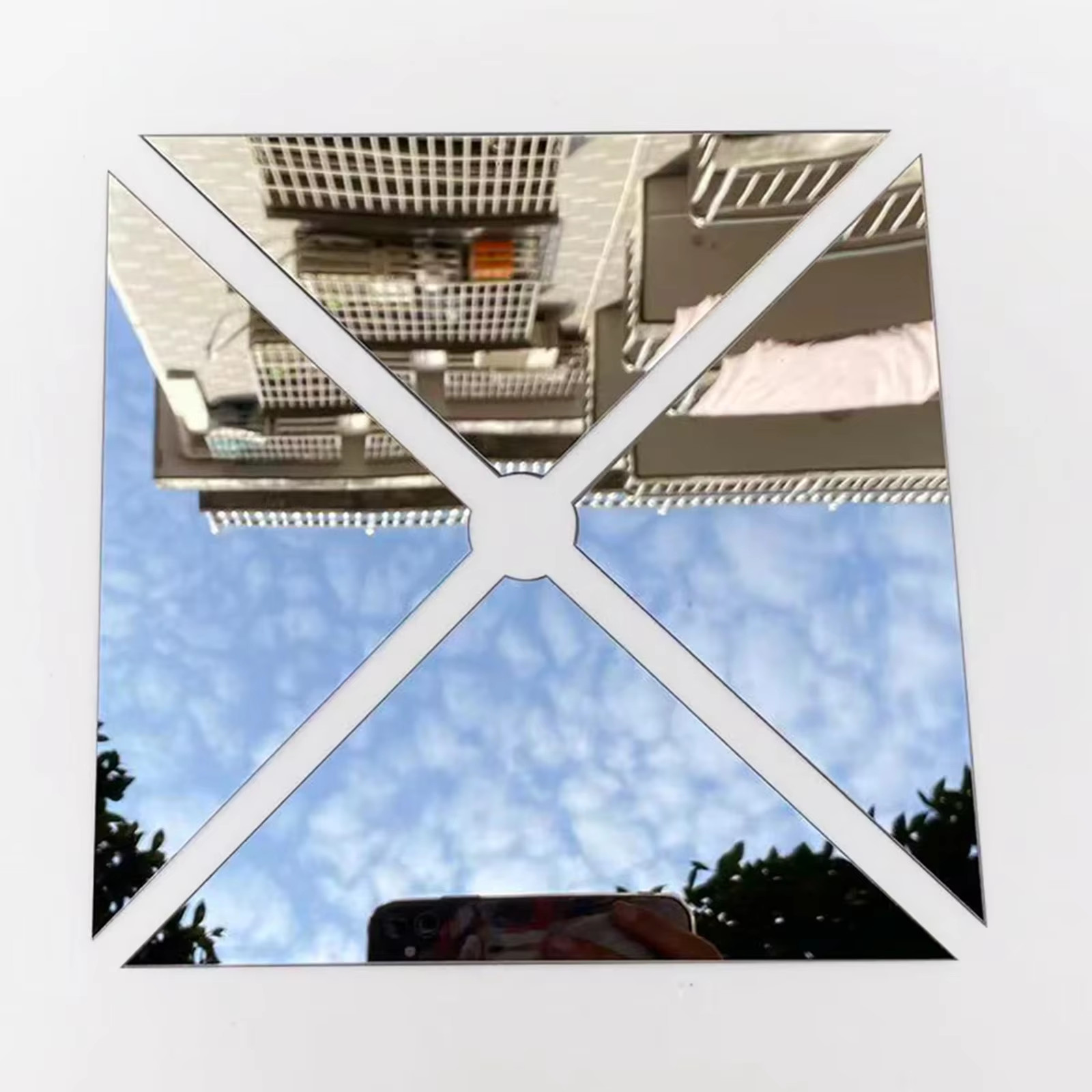 12/36/60/100pcs 3D Mirror Wall Stickers Acrylic Triangles Self-adhesive Square
