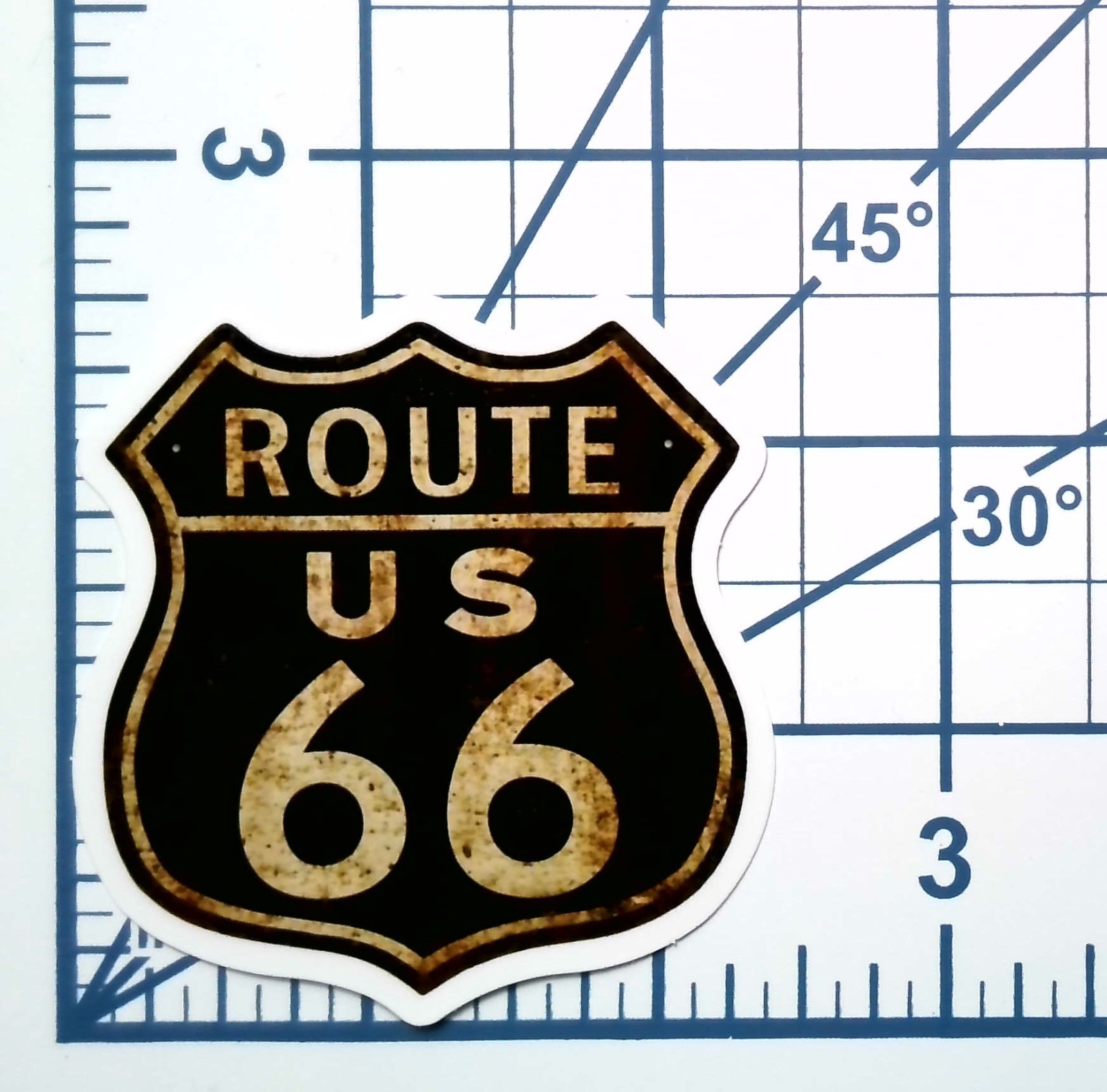 Route US 66 Vinyl Sticker Die Cut Vintage Travel Road Trip Journal Scrapbook