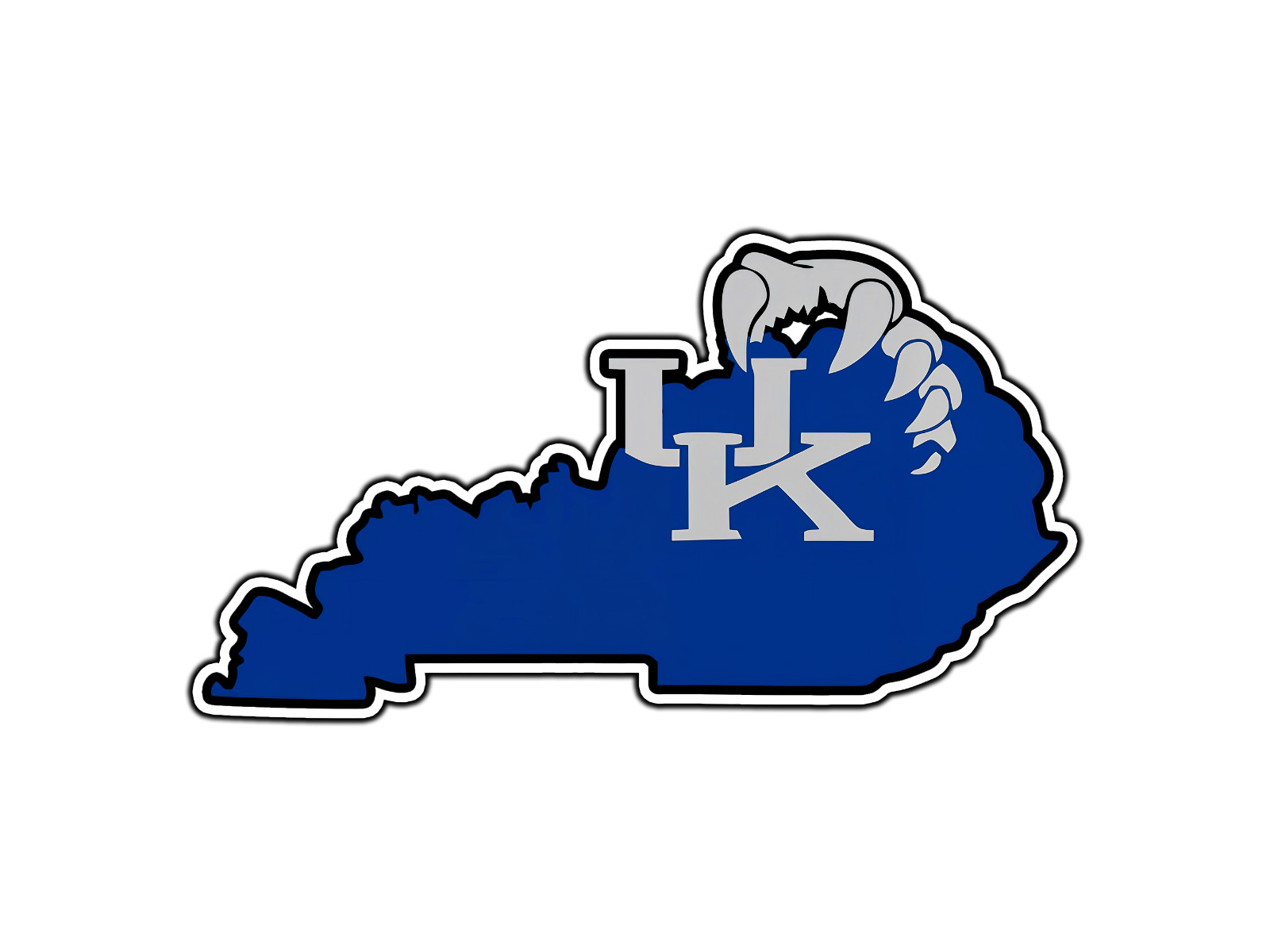 #0381 Kentucky Wildcats State Logo Waterproof Vinyl Sticker Decal Die-Cut