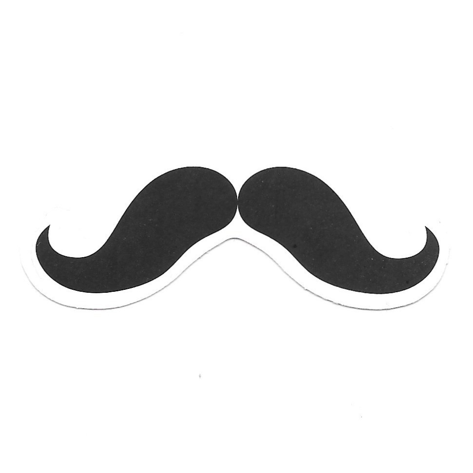 Classic Mustache Black Funny Hipster Vinyl Sticker Decal Die Cut Handlebar