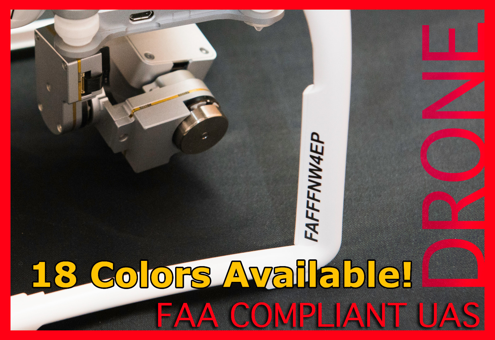 5X Drone Registration Decal DJI Phantom Typhoon YUNEEC FAA Compliant UAS COLORS