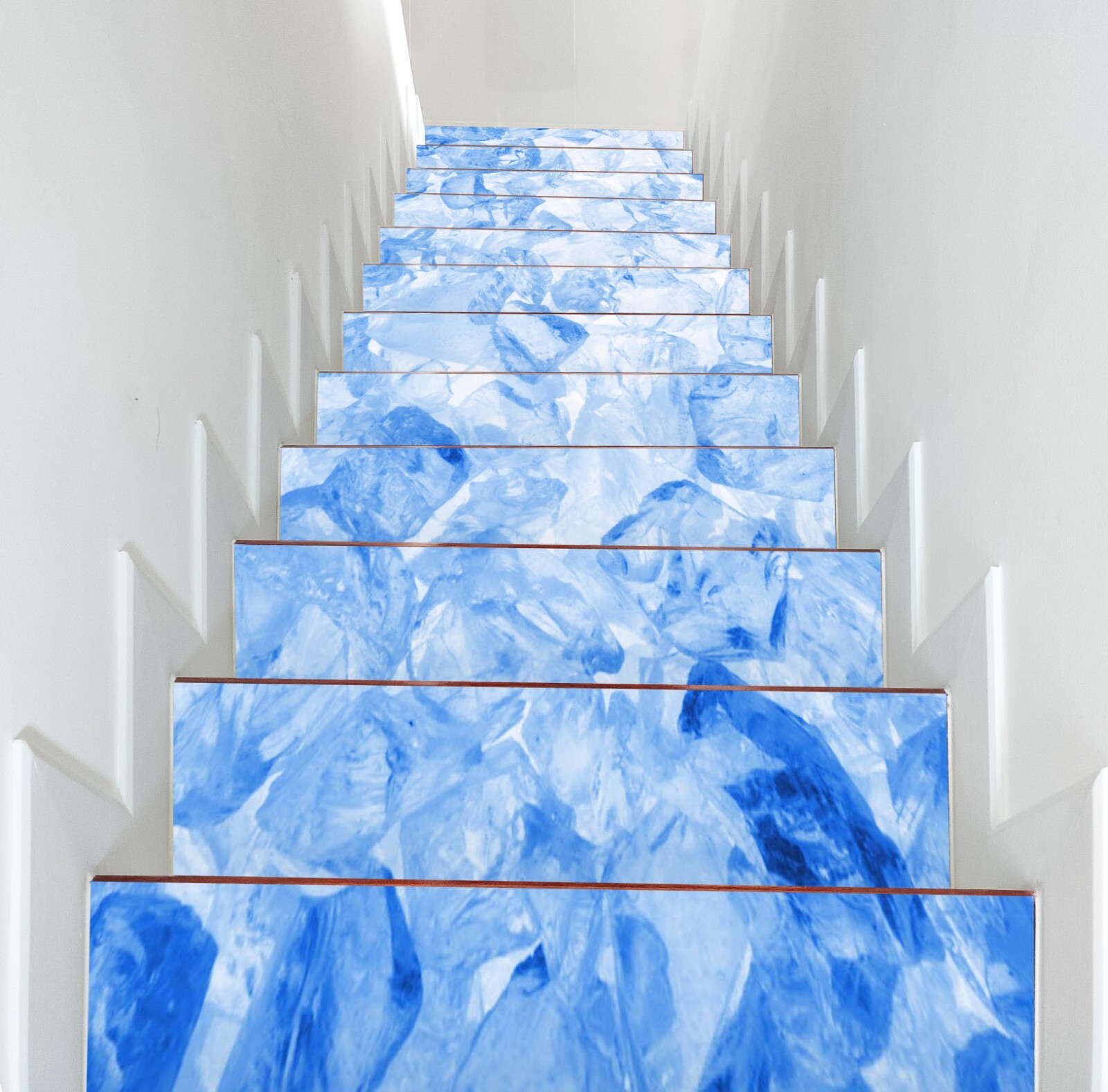 3D Simple Ice Cubes W5 Stairs Risers Decoration Photo Mural Vinyl Wallpaper Vera
