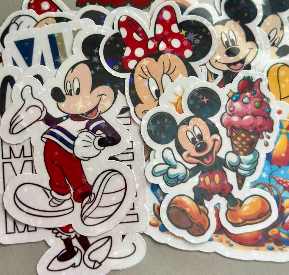 Cute Mickey Mouse Stickers Pack – Cartoon Vinyl Waterproof Decals for Kids