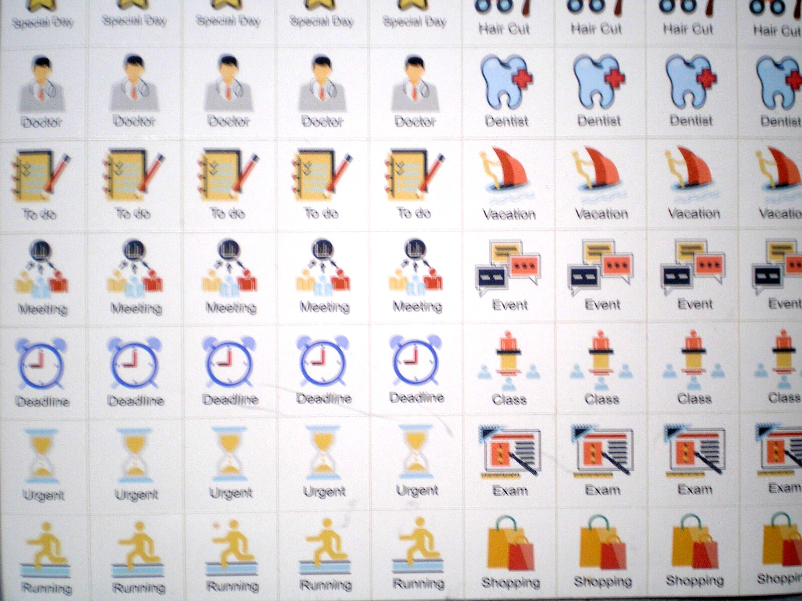 234 Planner Calendar Stickers Appointment Event Reminder Flight, Doctor, Gym etc