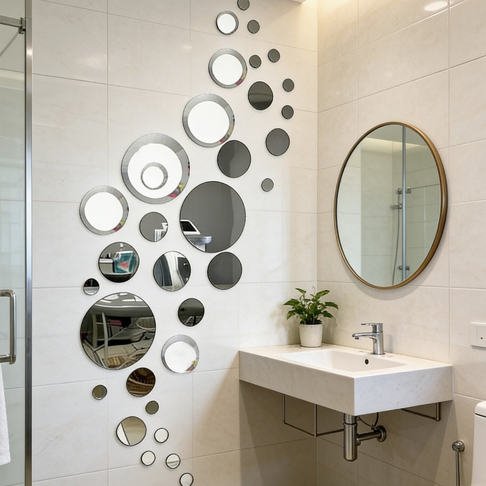 Self-Sticking Acrylic Mirror Wall Decor for Contemporary Room Enhancement