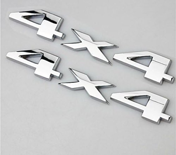 Luxury 2-Piece 3D Chrome 4×4 Logo Emblem Set for All Vehicles – Easy Install