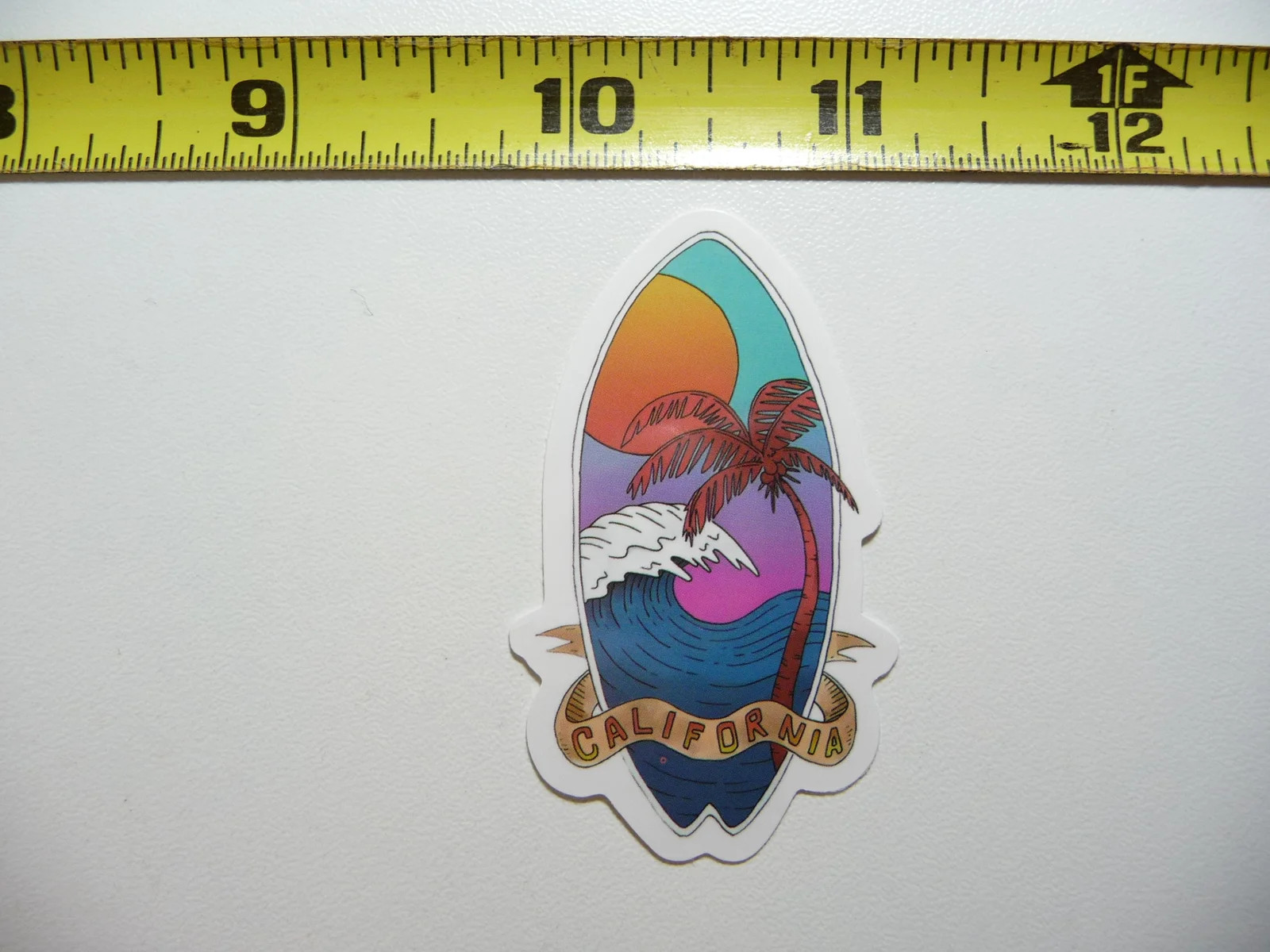 CALIFORNIA SURFBOARD PALM TREE SMALL STICKER DECAL PRIDE STATE FUNNY