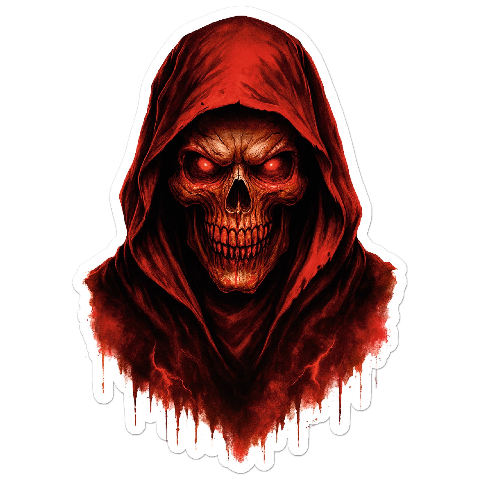 Red Grim Reaper Death – Vinyl Decal Sticker – Car Window Laptop – ebn20000