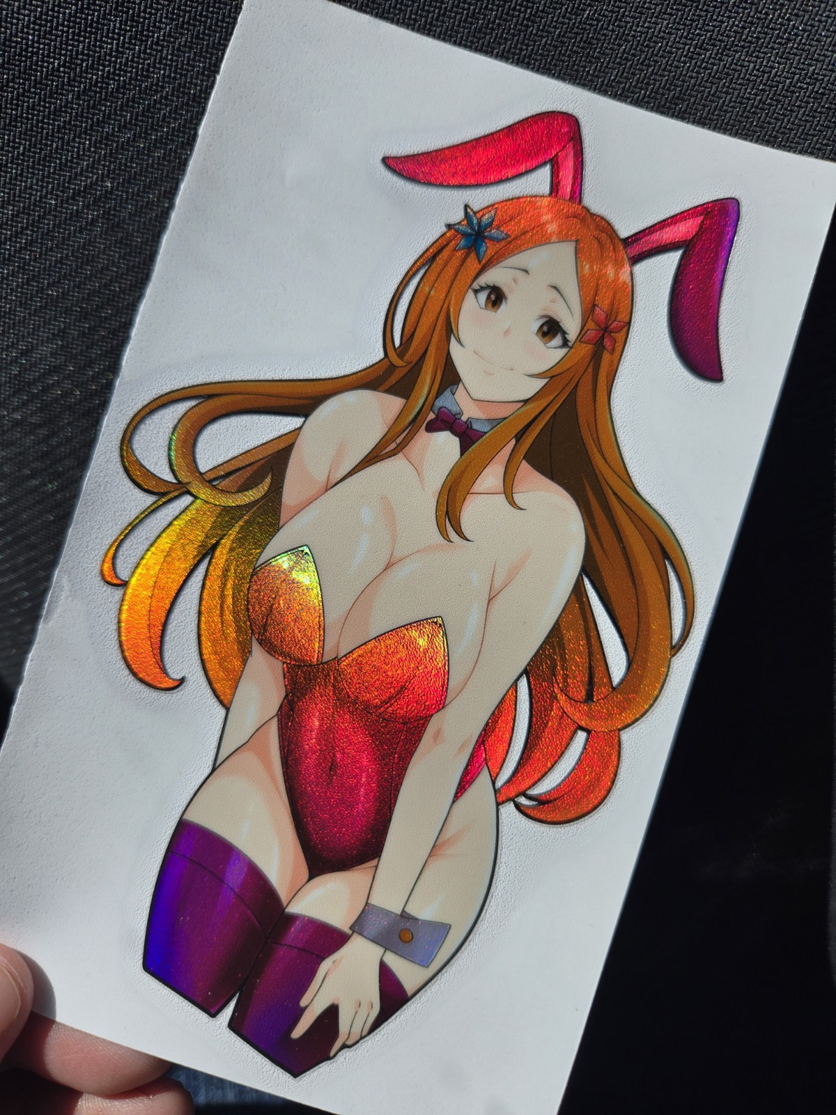 6" Spotholographic Weatherproof Waifu Vinyl Sticker Orehime Bleach Bunny
