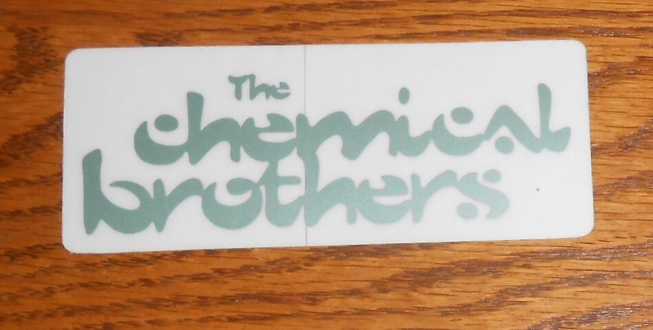 The Chemical Brothers Dig Your Own Hole Clear Sticker 1997 Promo 4.5×1.75 Green