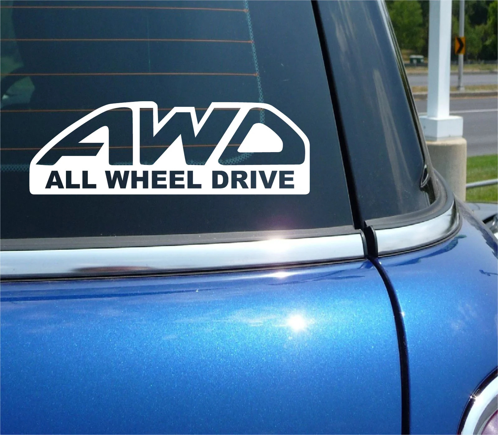 AWD ALL WHEEL DRIVE 4X4 CAR TRUCK ATV DECAL STICKER FUNNY CAR TRUCK