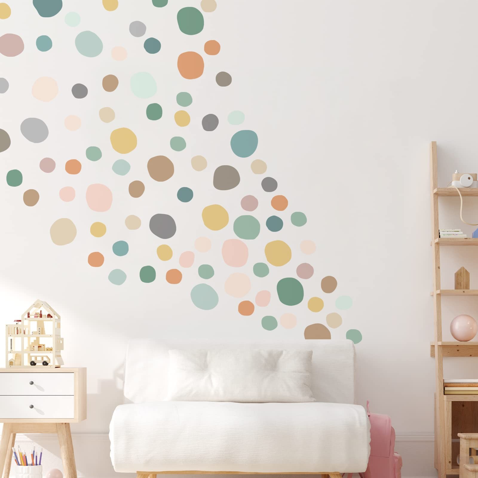 296 Pcs Polka Dots Wall Decal Boho Back to School Rainbow Playroom Wall Decor…
