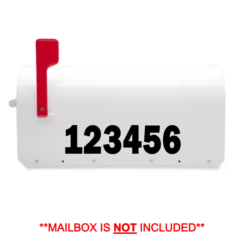 SET OF 2 MAILBOX ADDRESS NUMBERS / LETTERS CUSTOM YOUR TEXT VINYL DECAL STICKERS