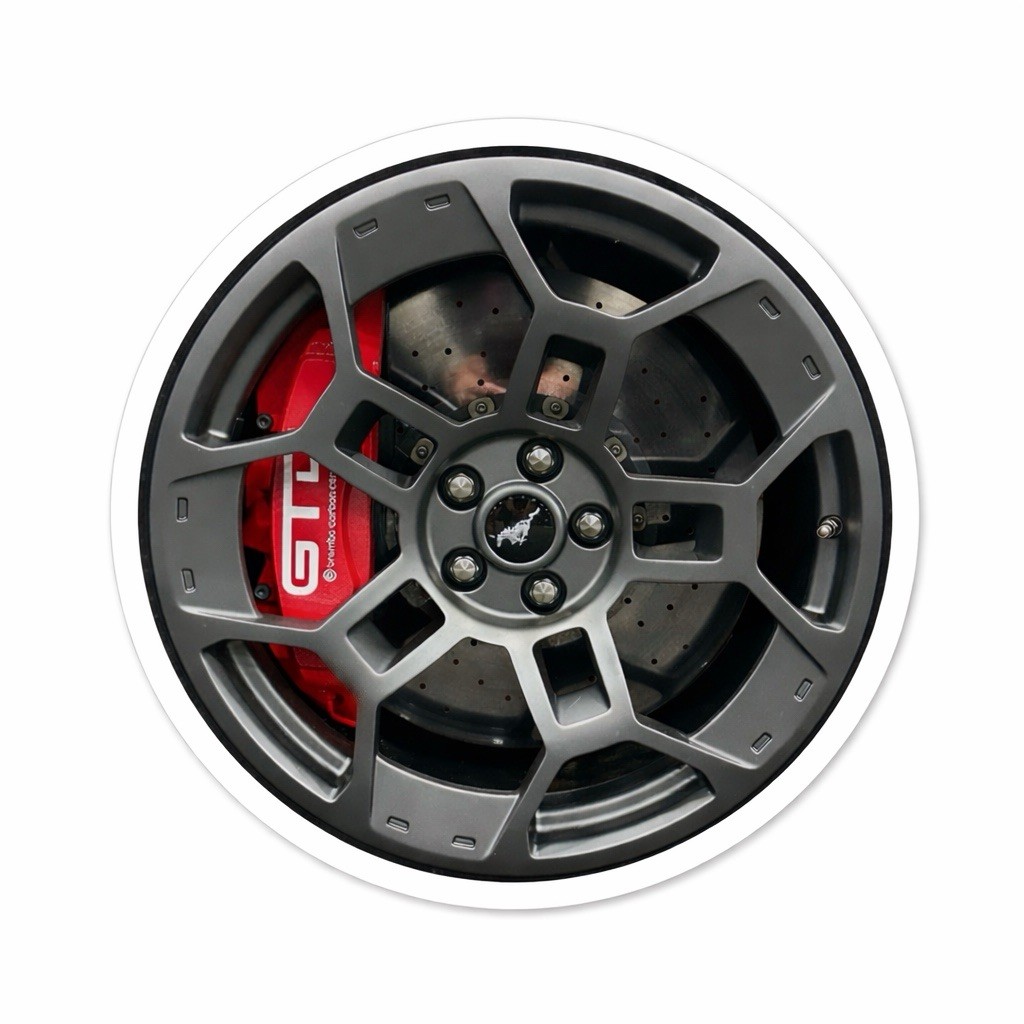 Ford GT Rim Stickers Set of 8 Wheel Rim Decals for Car Bumper Sticker, Laptop