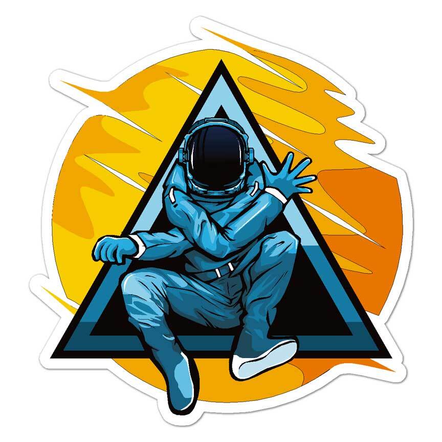 Astronaut Spaceman, Vinyl Decal Sticker, Indoor Outdoor, 3 Sizes, #8028