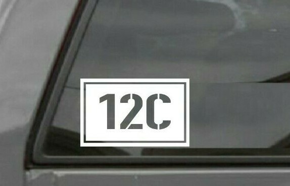 (2X) 12C BRIDGE CREWMEMBER U.S. ARMY Vinyl Decal Sticker 12C