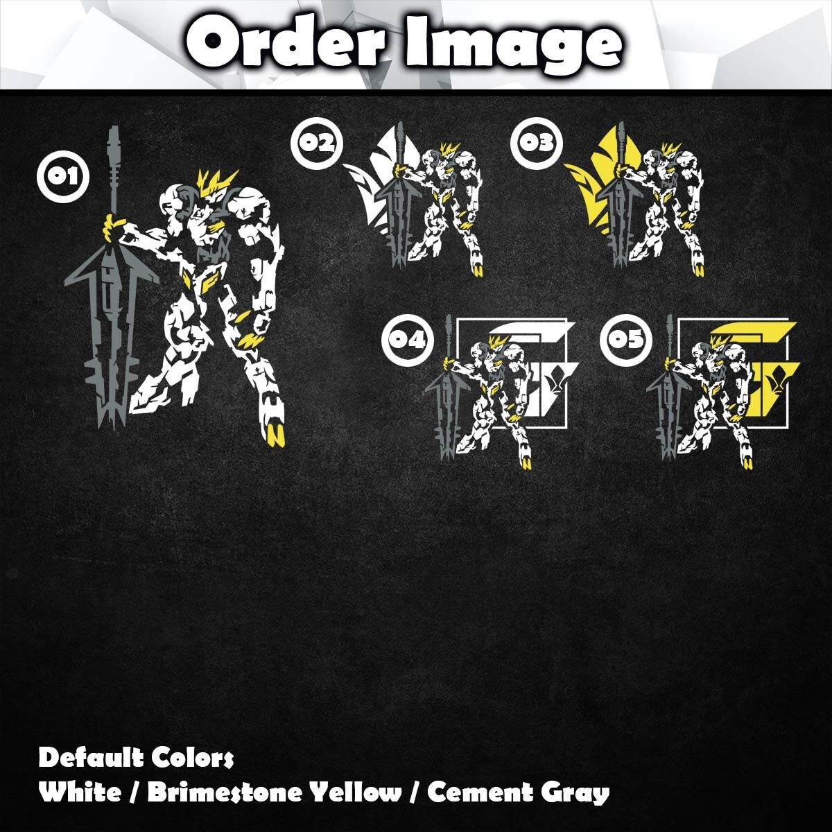 Gundam Barbatos Lupus Rex Vinyl Decal Sticker (Anime Mecha Car Laptop PC Tower)